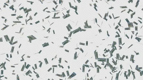 Dollar Bills Raining Stock Footage 248838112