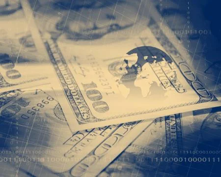 Dollar Bills,Filtered Look Stock Illustration