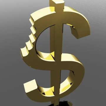 Dollar with bite showing devaluation crisis and recession Illustrazione stock