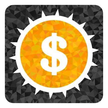Dollar Box Lowpoly Icon Stock Illustration
