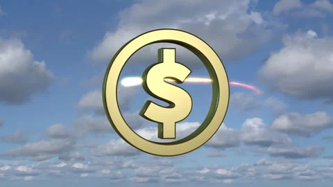Dollar Bronze Clouds Stockbeeldmateriaal 340407365