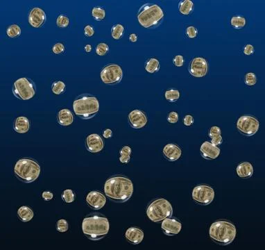 Dollar bubbles Stock-Fotos