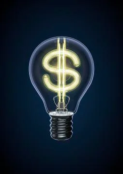 Dollar bulb Stock Illustration