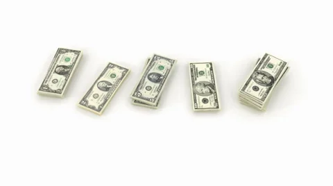 Dollar bundle banknote Stock Footage