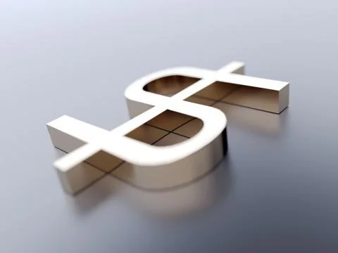 Dollar business concept render Stock Illustration