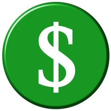 Dollar Button Stock Illustration