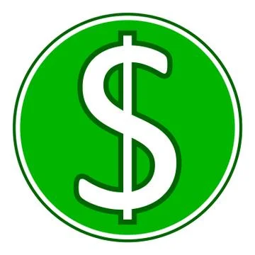 Dollar button. Stock Illustration