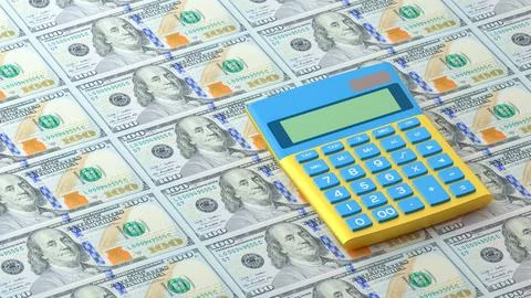 Dollar calculating Stock Illustration