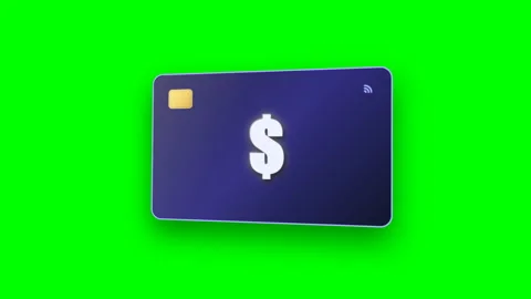 Dollar card bottom right Green Screen Lower Third Stock Footage 345222154