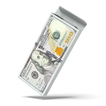 Dollar cardboard box Stock Illustration