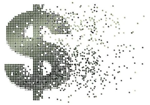 Dollar cash flow Stock Illustration