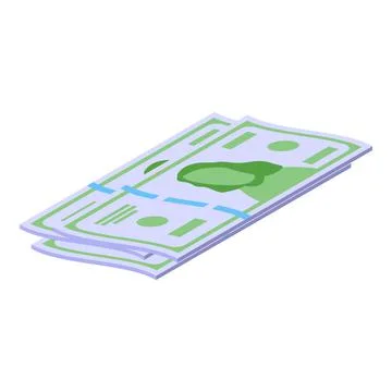 Dollar cash icon isometric vector. Money currency Stock Illustration