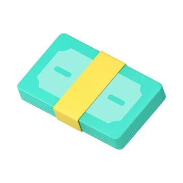 Dollar cash money stack pack savings wealth salary wages business currency ex 스톡 일러스트