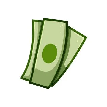 Dollar cash stack cartoon vector illustration Stock Illustration