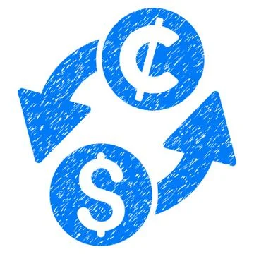 Dollar Cent Exchange Grainy Texture Icon Illustrazione stock