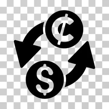 Dollar Cent Exchange Vector Icon Stock Illustration