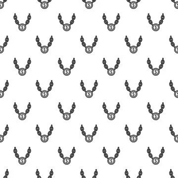Dollar chain jewelry pattern representing wealth and finance Illustrazione stock
