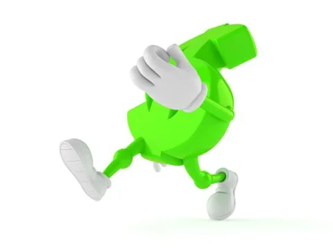 Dollar character running Stock Illustration