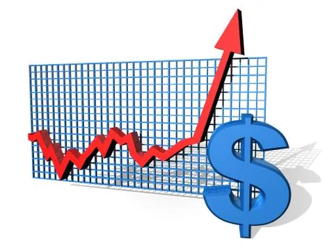 Dollar chart Stock-Illustration