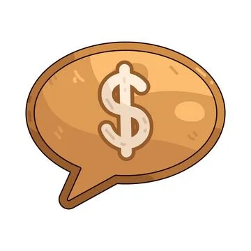 Dollar Chat illustration Stock Illustration