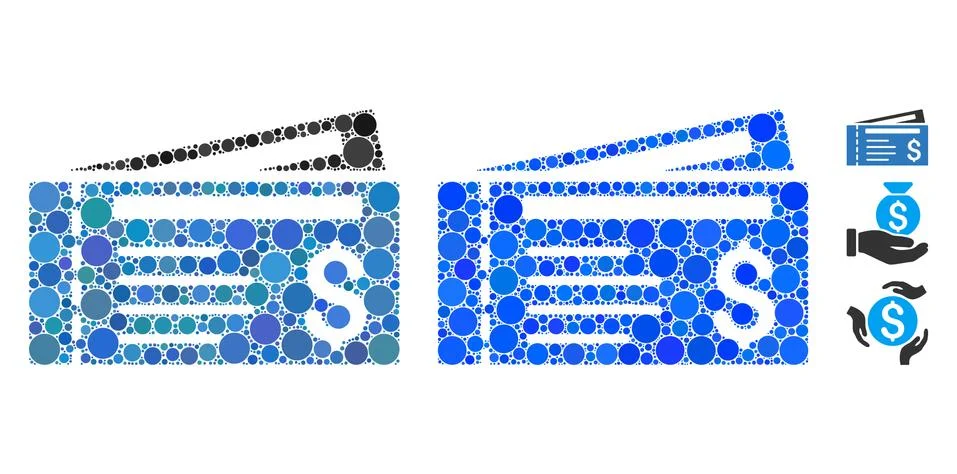 Dollar Cheques Composition Icon of Spheric Items Stockillustratie