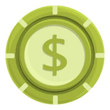 Dollar chip icon cartoon vector. Jack casino イラスト素材