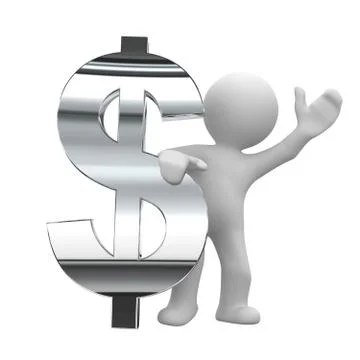 Dollar chrome symbol Illustrazione stock