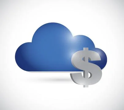 Dollar cloud currency concept illustration Stock Illustration
