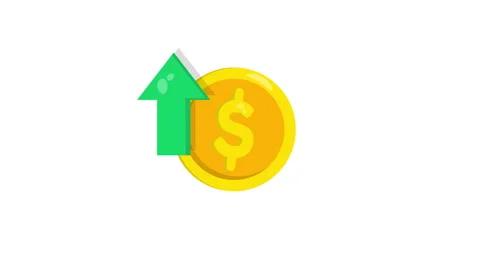 Dollar coin up animation. 4K motion animation. Stock Footage 299894287