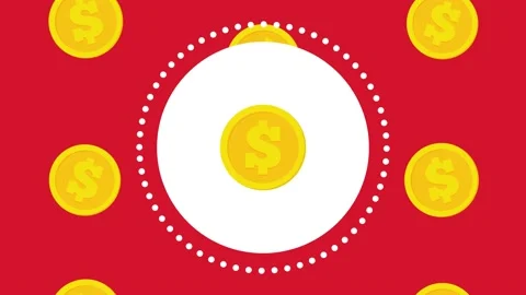 Dollar coin animation concept. Stock Footage 168311403