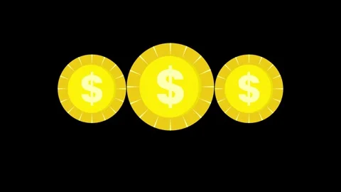 Dollar coin animation for presentation about money Stock Footage 272577921