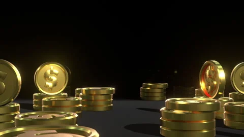 Dollar Coin Background 스톡 동영상 336005781