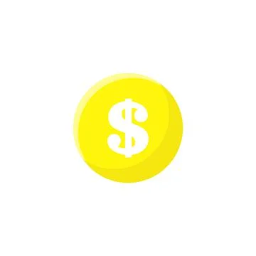 Dollar Coin Conceptual Vector Icon Design Stock Illustration