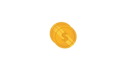 A dollar coin featuring arrows pointing up and down, representing changes i.. Stock Footage 332199259