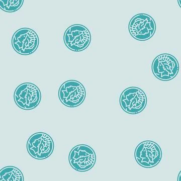 Dollar coin glyph seamless pattern Stock Illustration