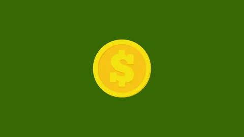 Dollar coin icon animation concept. Stock Footage 169330623