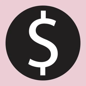 Dollar coin icon. Stock Illustration