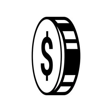 Dollar coin icon vector template illustration design Stock Illustration