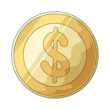 Dollar Coin illustration Stock Illustration