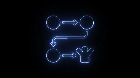 Dollar Coin Isolated on Black Background Neon Finance Currency Animation Stock Footage 328106327