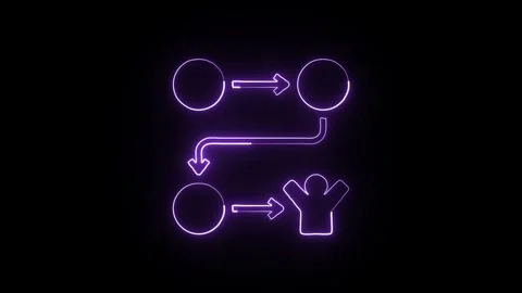Dollar Coin Isolated on Black Background Neon Finance Currency Animation Stock Footage 328106361