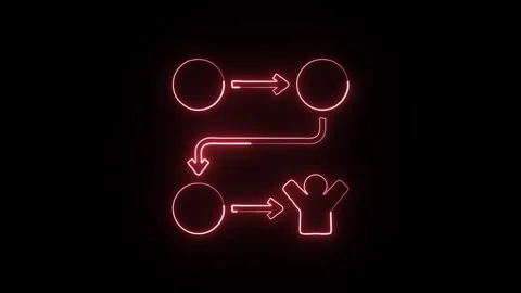 Dollar Coin Isolated on Black Background Neon Finance Currency Animation Video stock 328106374