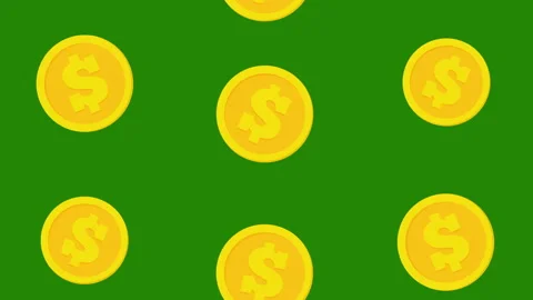 Dollar coin pattern background animation.4K motion animation. Stock Footage 166672937