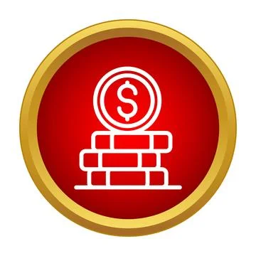 Dollar coin stack accumulating building financial wealth Stock Illustration