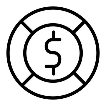 Dollar coin Vector Icon Design Illustration Stock Illustration