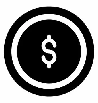 Dollar Coin Vector Stock Illustration