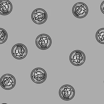 Dollar coin vector seamless pattern Stock Illustration