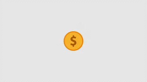 Dollar Coin Zoom Stock Footage 345611289