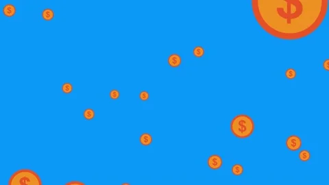 Dollar coins background animation.n. Video stock 150361197