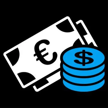 Dollar coins icon Ilustração Stock